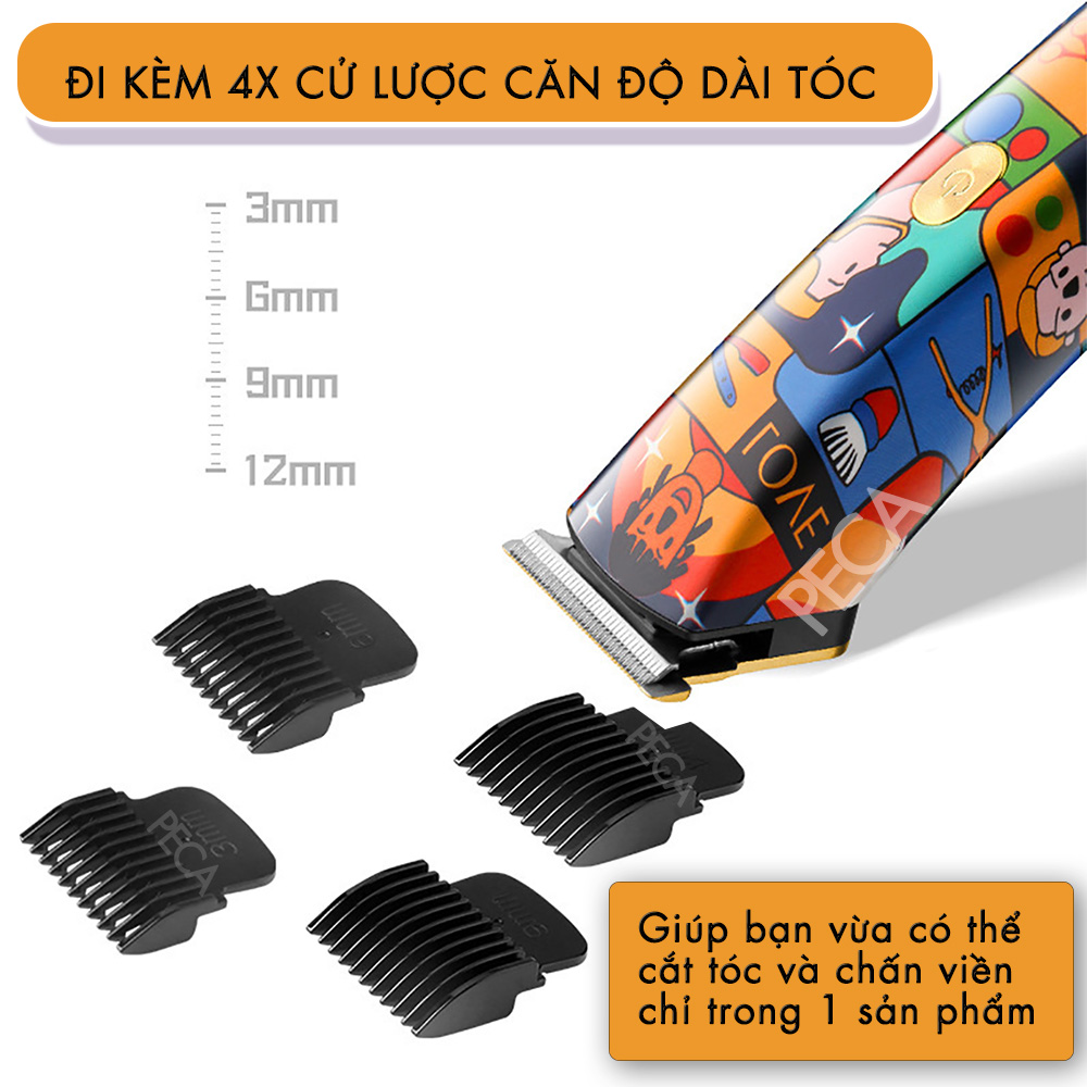 Tông đơ chấn viền Kemei KM-5017H thiết kế độc đáo, sử dụng sạc USB tiện lợi có thể cắt tóc, cạo râu, cạo đầu fade tóc... Hàng chính hãng