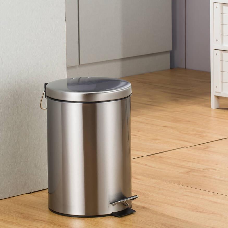 Thép không gỉ dày, thùng rác, bàn đạp, châu Âu, thời trang, nhà, nhà vệ sinh, nhà bếp, phòng khách, văn phòng, khách sạn