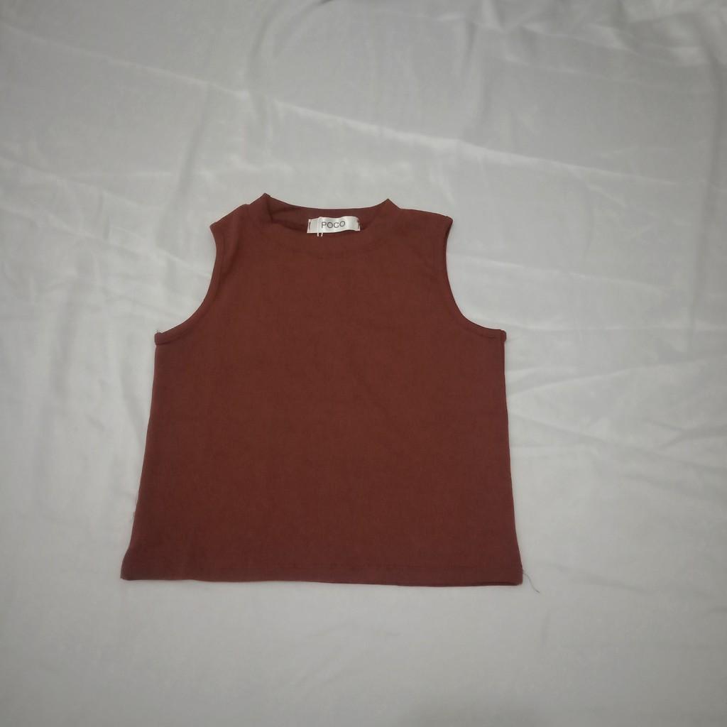 Áo ba lỗ croptop nữ thun bozip poco áo thun sát nách ôm body Queenshop