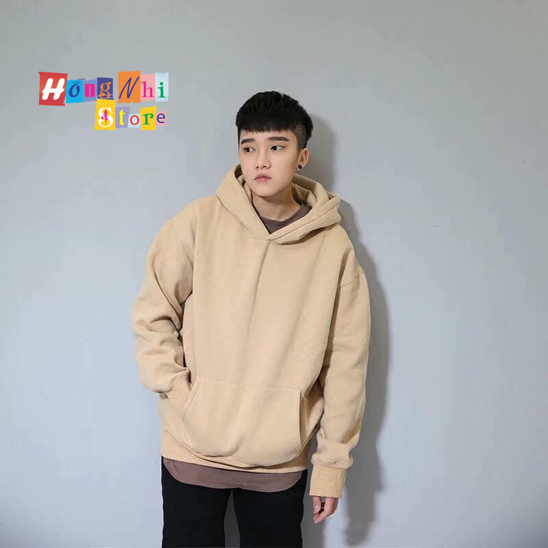 Áo Khoác Hoodie Trơn Ulzzang Unisex Màu Nude Chất Nỉ Bông Cao Cấp Dáng Rộng Nam Nữ - MM