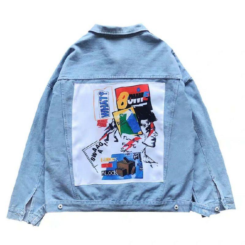 Áo khoác jeans xanh nam nữ BONI
