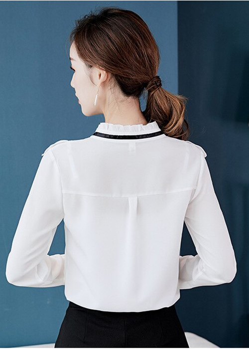 Áo Sơ Mi Nữ Cổ Đính Dây Nơ Thanh Lịch