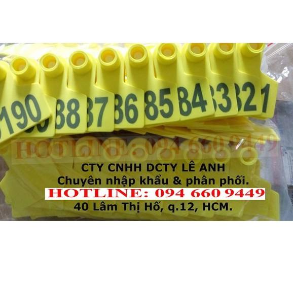 COMBO 100 THẺ TAI IN SỐ - KHÔNG IN SỐ CHO GIA SÚC