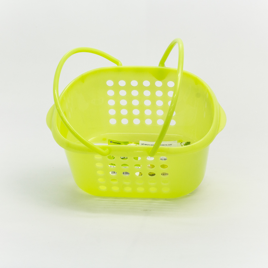 Rổ Nhựa Chữ Nhật HORA HOME - INOMATA Xanh Lá
