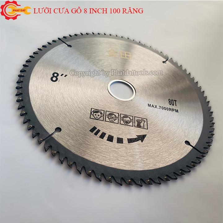 Lưỡi Cưa Đa Năng 8 Inch 100 Răng Lỗ Cốt 25.4-30mm Chuyên Dụng Lắp Cho Máy Cưa Bàn XINNADA-JIFA,Máy Cưa Cầm Tay`