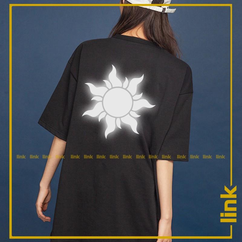 Áo thun dáng rộng phản quang MẶT TRỜI tay lỡ Unisex