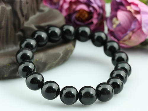 Vòng tay Đá phong thủy Núi Lửa Obsidian 10ly AKO3