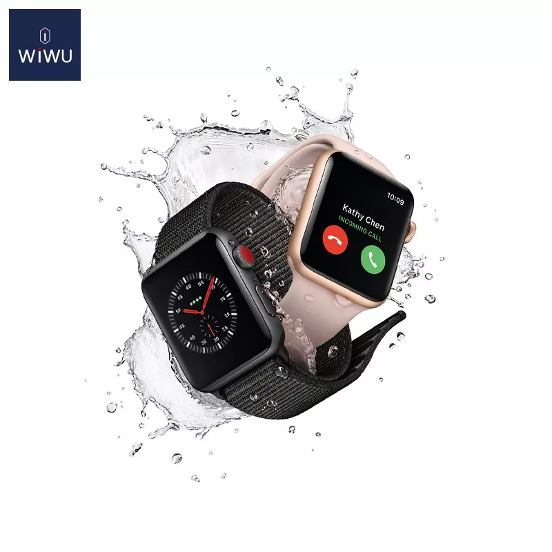 Bộ 2 miếng dán màn hình kính cường lực Full 3D dành cho Apple Watch 45mm hiệu WIWU iVista Chống va đập, vát cạnh 2.5D, hạn chế vân tay - hàng nhập khẩu