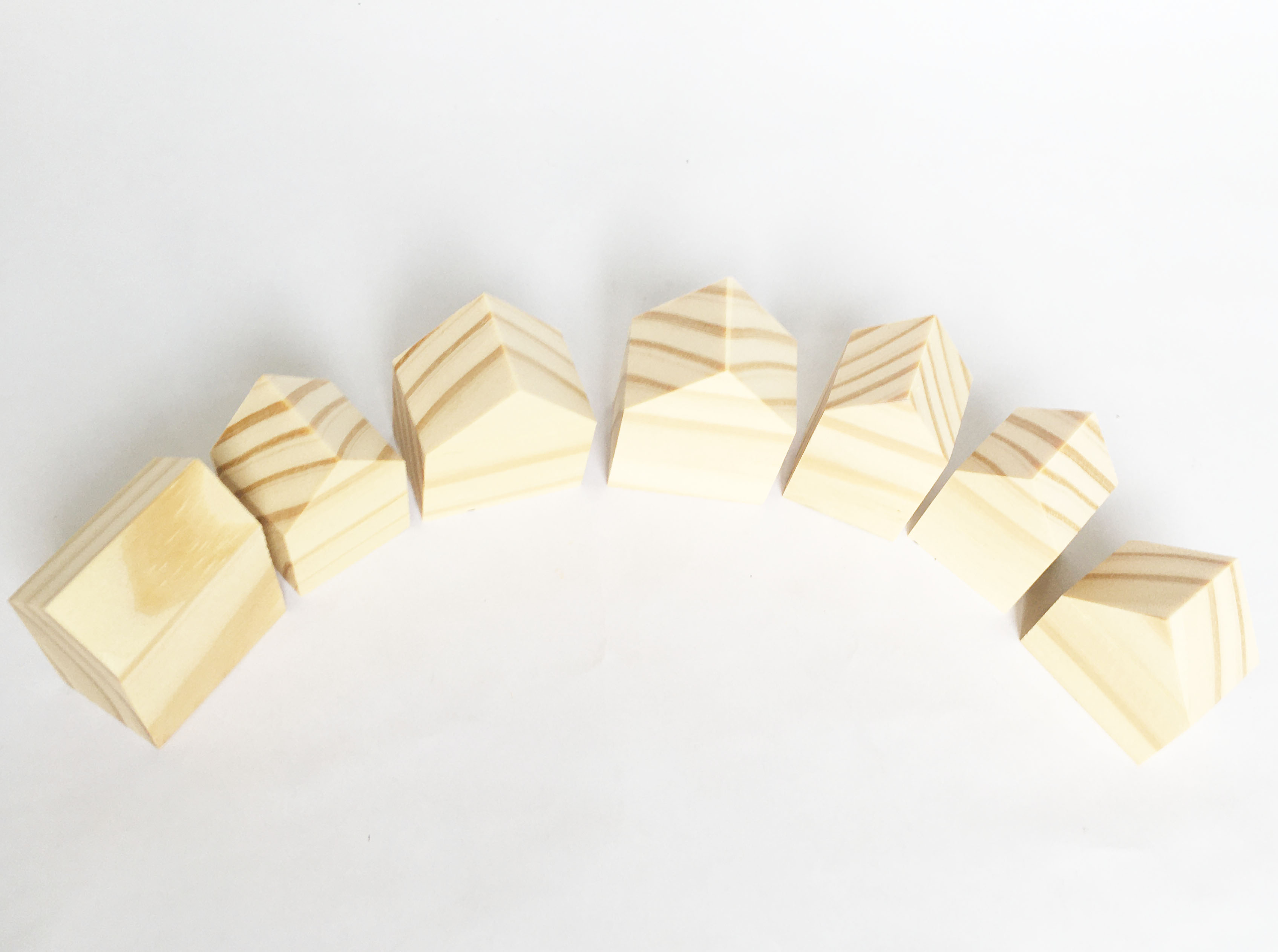 Combo 7 ngôi nhà gỗ mini Decor vintage, handmade, Phụ kiện trang trí, làm đồ chơi