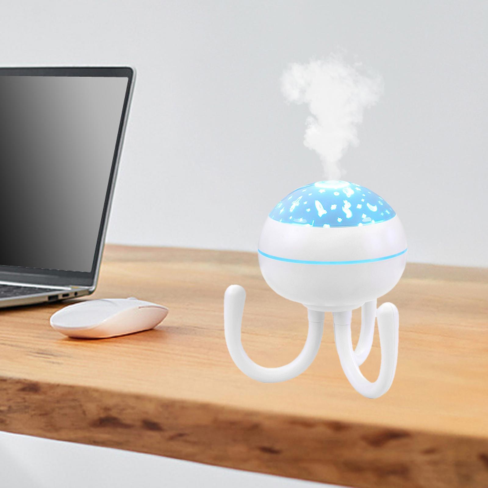 Portable Cool Mist Humidifier 200ml 7 Color LED Lights Changing for Office Travel Bedroom Car