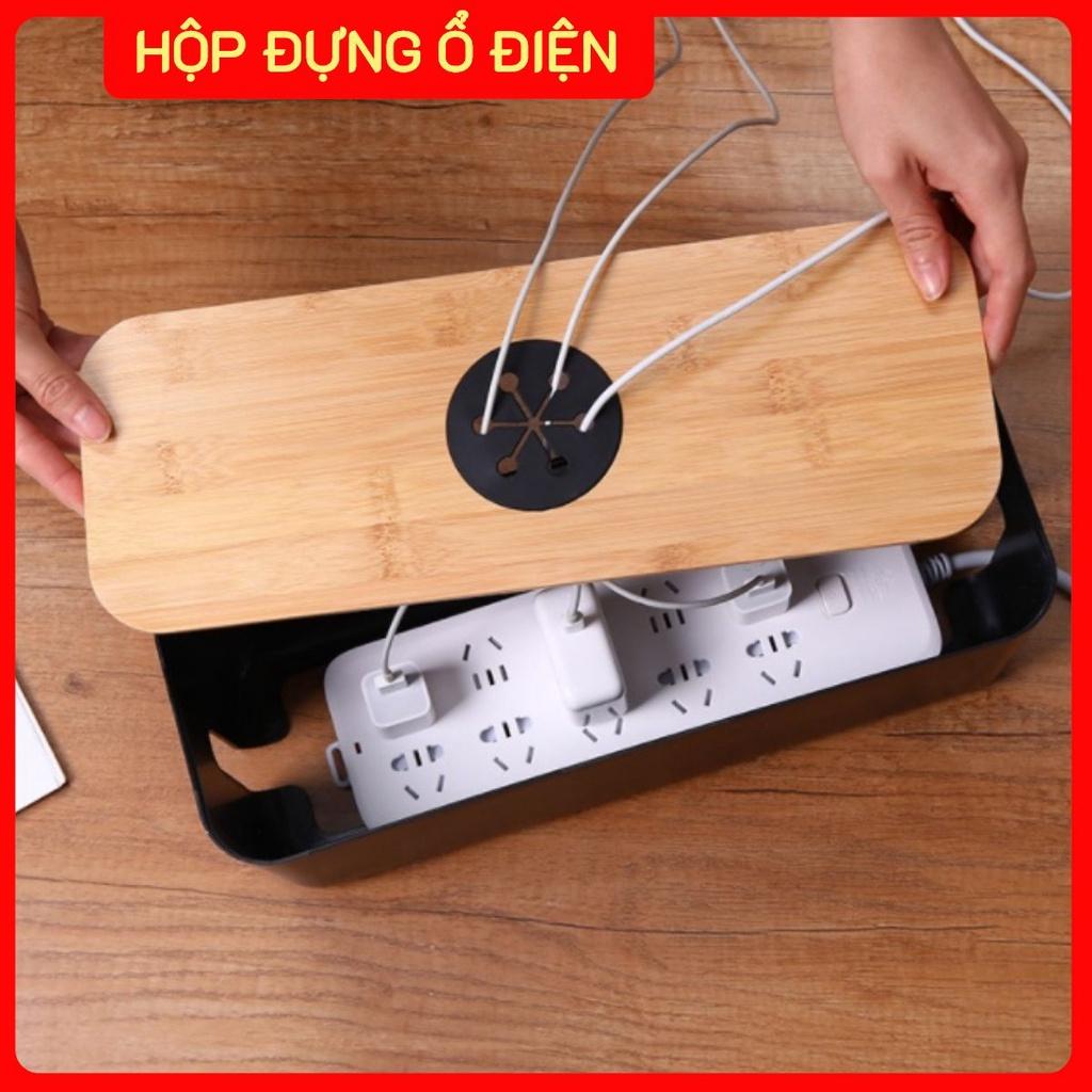 Hộp đựng ổ cắm điện nhựa, hộp dây điện an toàn cho bé có lỗ thong gió, chống điện giật trẻ em.