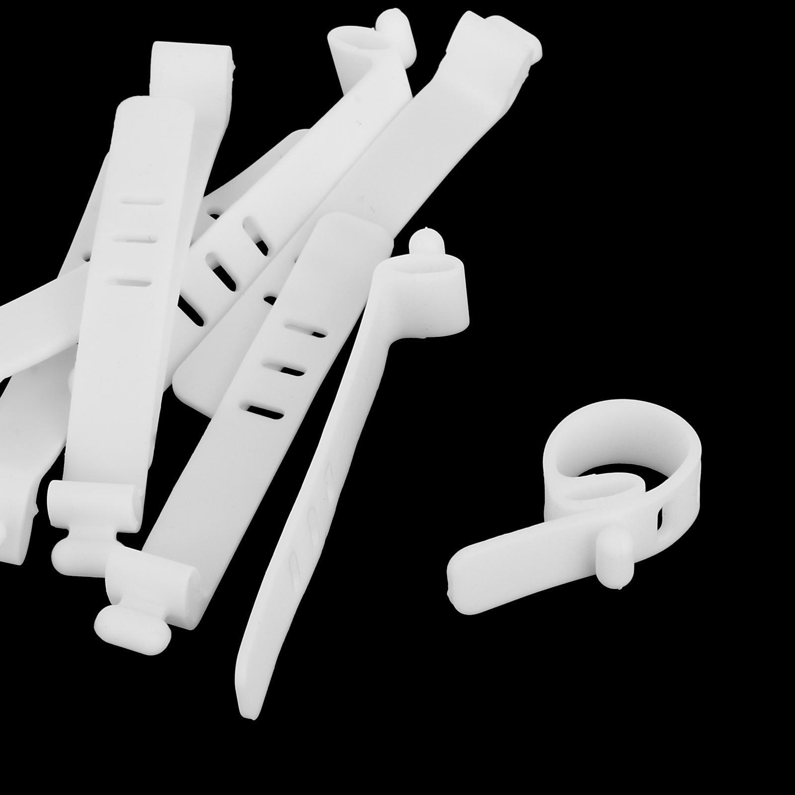 2x10Pcs White Cable Ties Fastening Cable Strap for Data Cable Cord Cables Desk