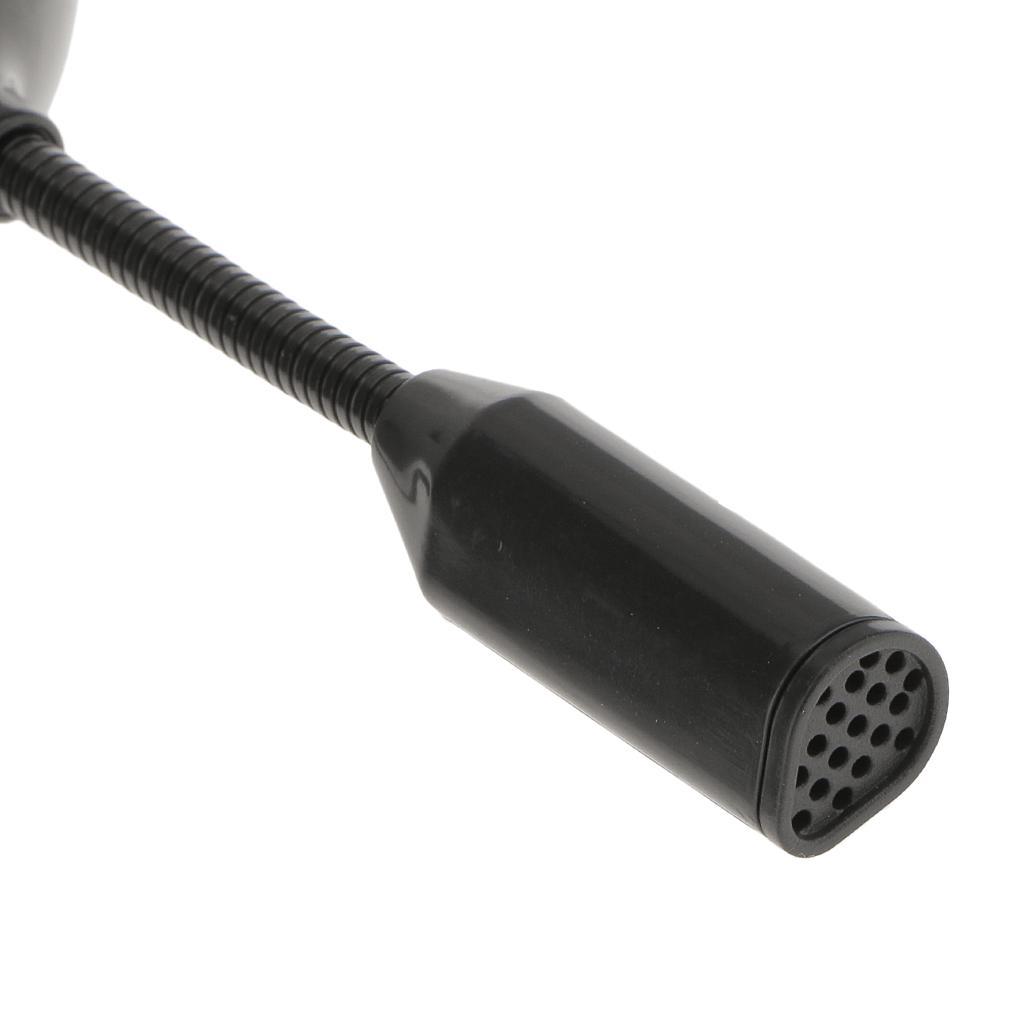 BLACK MINI SPEECH MICROPHONE with USB CONNECTOR STAND FOR PC LAPTOP DESKTOP