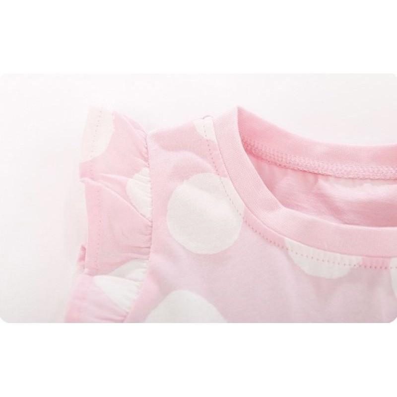 Váy babydoll hồng chấm bi bé gái (2-7Y)