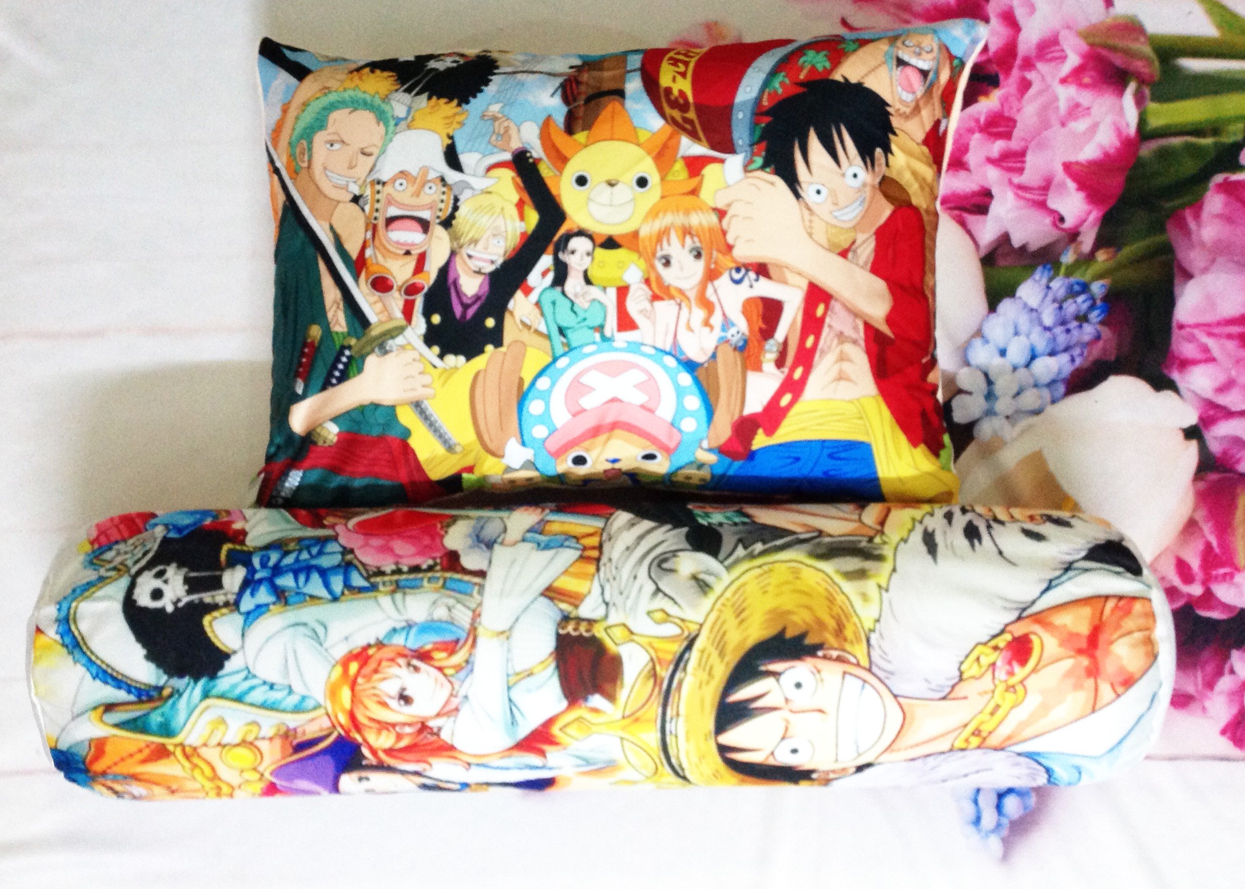 Set vỏ gối nằm và vỏ gối ôm mẫu Luffy