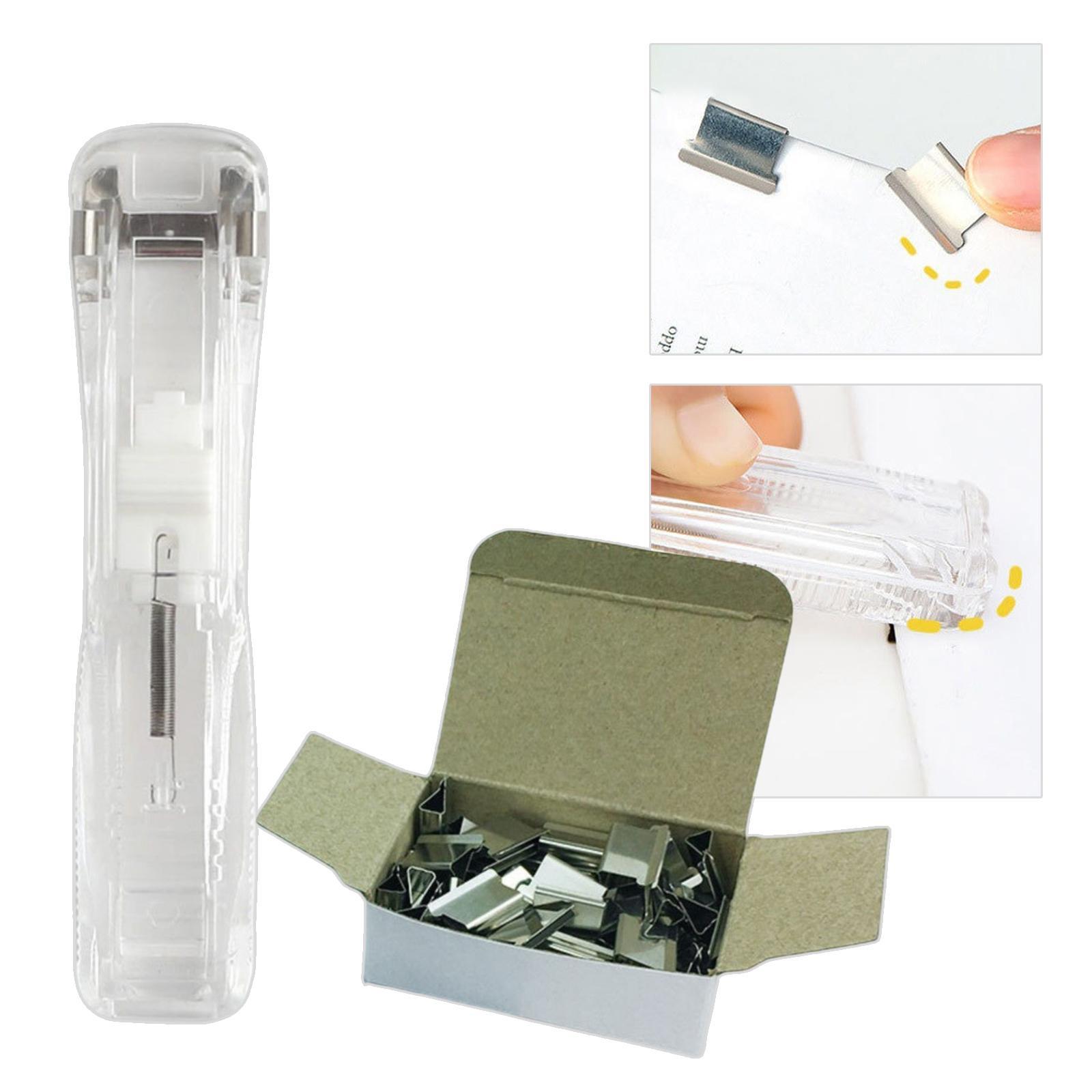 Mini Push Stapler with 100 Clips , 40 Sheet Capacity