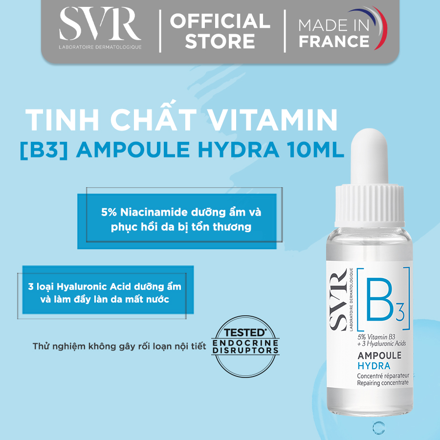 Tinh chất giúp sửa chữa da, làm đầy và chống nhăn da SVR [B3] Ampoule Hydra 10ml