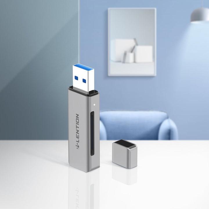 Đầu đọc thẻ USB Type A LENTION H7 - Hàng chính hãng