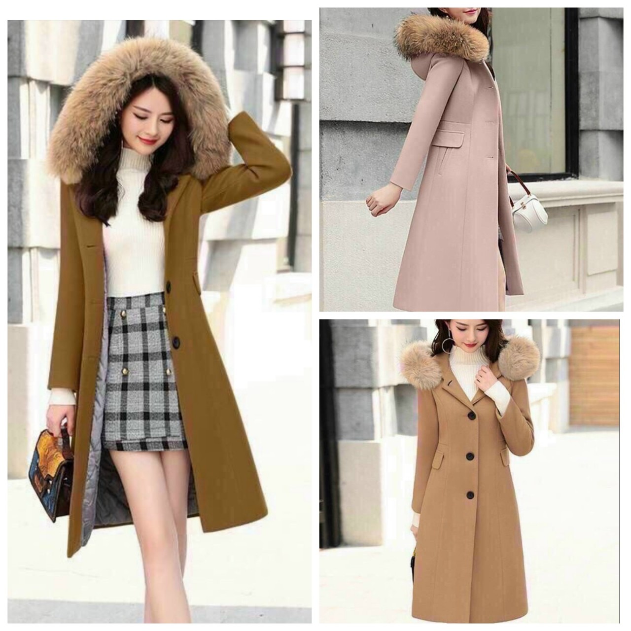 Áo khoác dạ phom dài cổ long BEYEU1688 - BY4487A