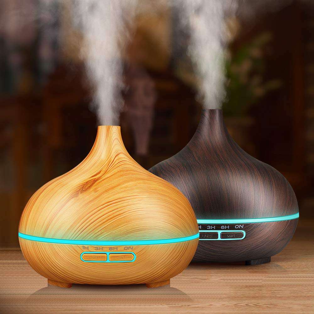 Máy Xông Tinh Dầu Aroma Diffuser - Đèn LED 7 Màu - Color Options - 550ML