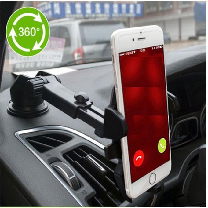 Giá Đỡ Điện Thoại, Kẹp Điện Thoại Xoay 360 Dùng Trong Xe Ôtô Chắc Chắn Kiểu Giáng Sang Trọng Chuẩn Loại A1