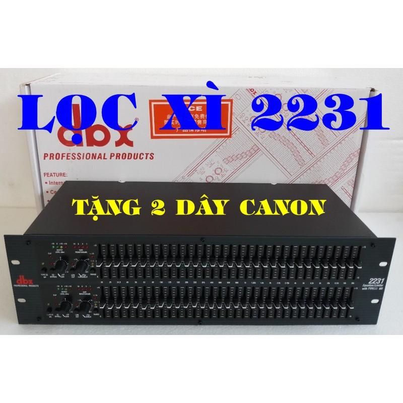 Lọc tiếng cao cấp Equalizer DBX2231 - Lọc xì &amp; Lọc âm Karaoke-TĂNG 2 DÂY CANON