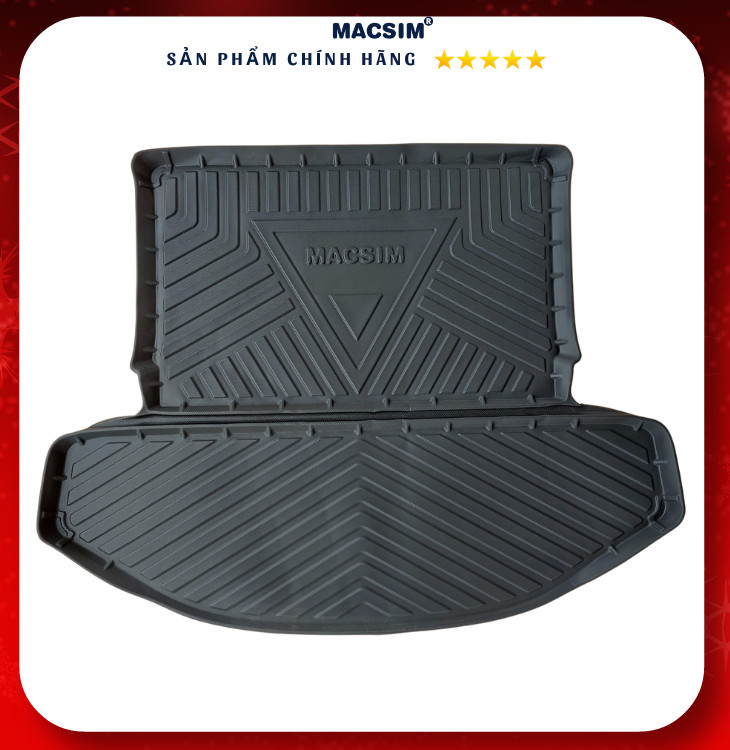 Thảm lót cốp xe ô tô MAZDA CX8 2018-2023 đến nay nhãn hiệu Macsim chất liệu TPV cao cấp màu đen
