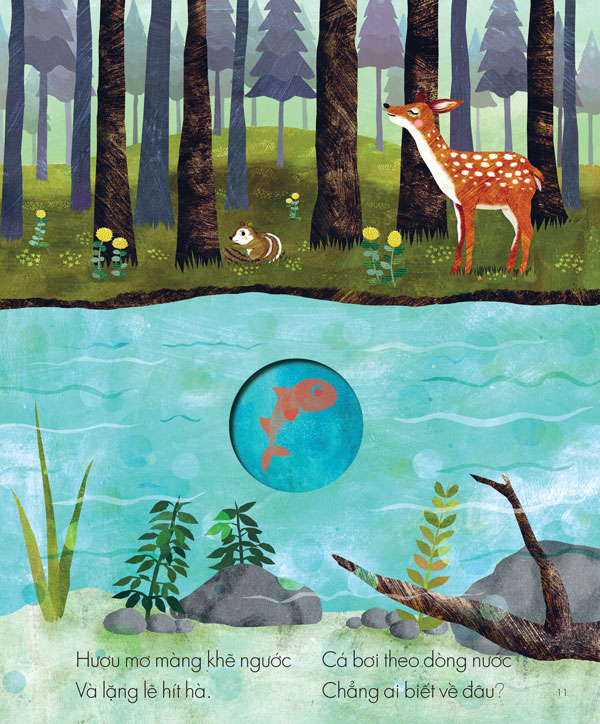 Sách tranh song ngữ Dòng sông - Hành trình vĩ đại về biển cả - ehomebooks - Dành cho trẻ từ 0-6 tuổi