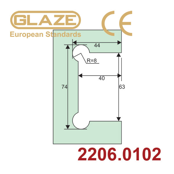Bản lề cửa kính phòng tắm loại kính tường 90o-Glaze-2206