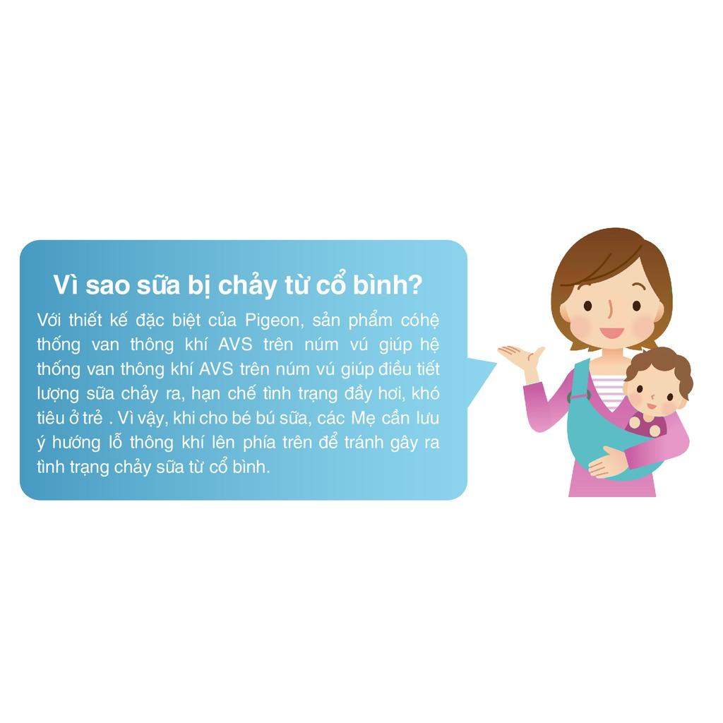 Bình sữa cổ rộng thuỷ tinh Plus Pigeon 240ml