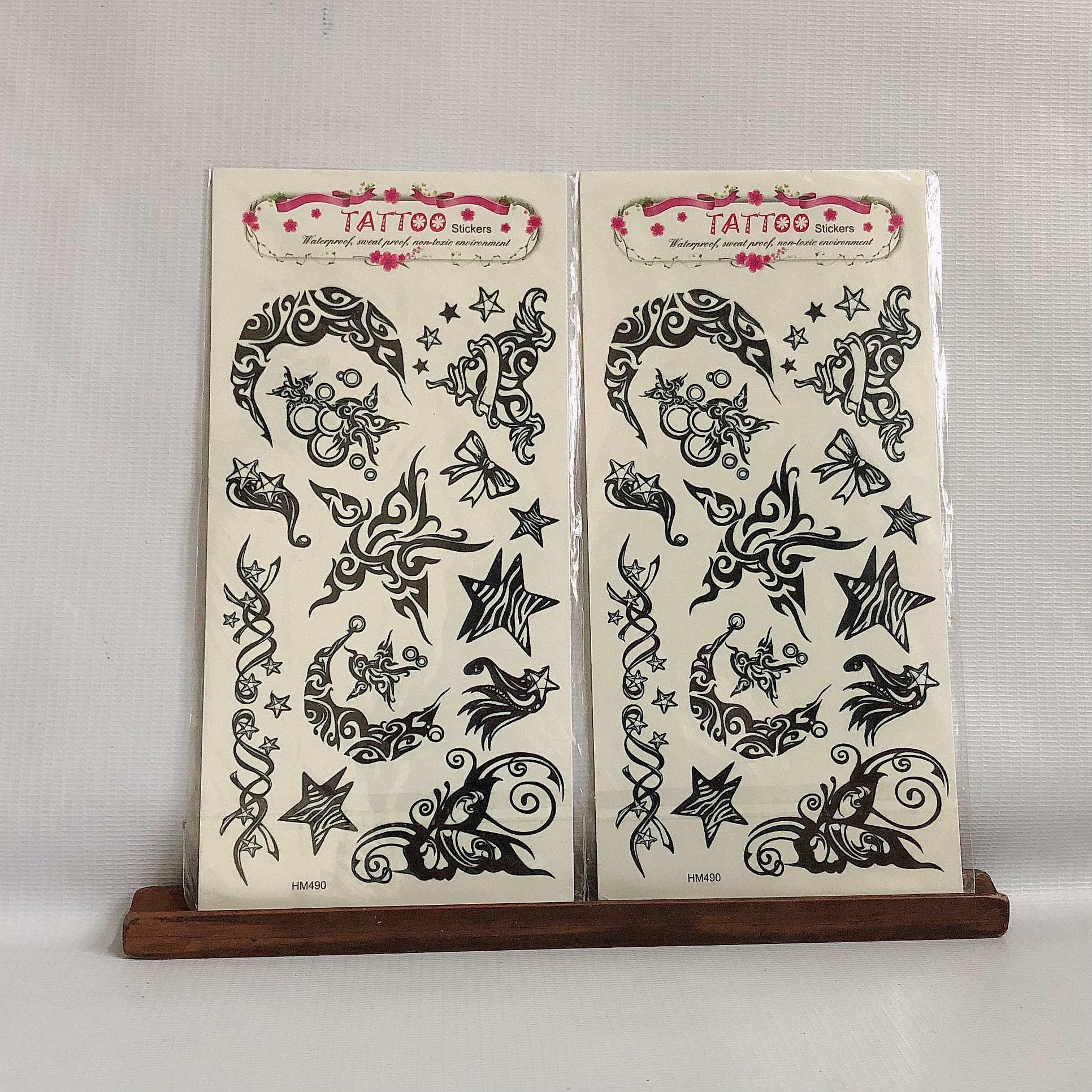 Combo 2 hình xăm dán tattoo đặc biệt chủ đề chữ và hoa văn10x20cm- phù hợp vị trí ở tay, chân, đùi, ngực, vai, lưng, cơ thể...