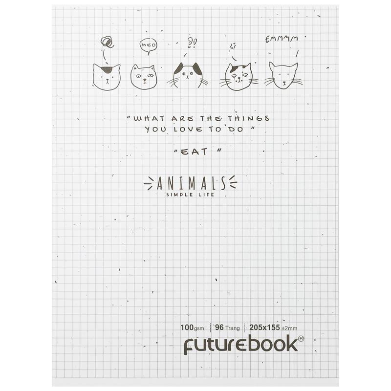 Tập Học Sinh Animals A5 - 4 Ô Ly - 96 Trang 100gsm - futurebook DK021 (Mẫu Màu Giao Ngẫu Nhiên)