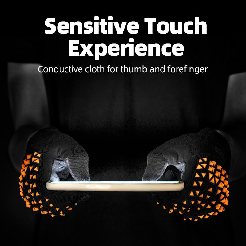 Găng tay xe đạp Rockbros MTB Găng tay đường dài Găng tay xe đạp Ngón tay xe đạp thoải mái Color: S275GR Size: XXL