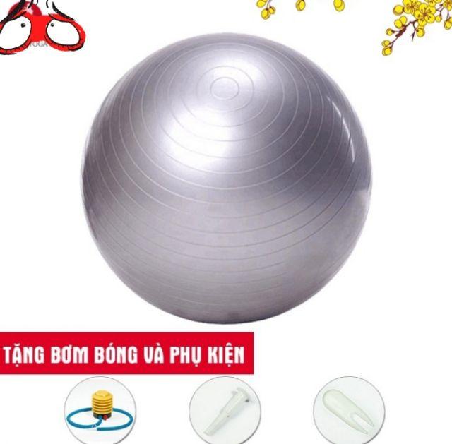 * Bóng tập Yoga cao cấp 65cm dày dặn chống nổ - Tặng kèm bơm bóng