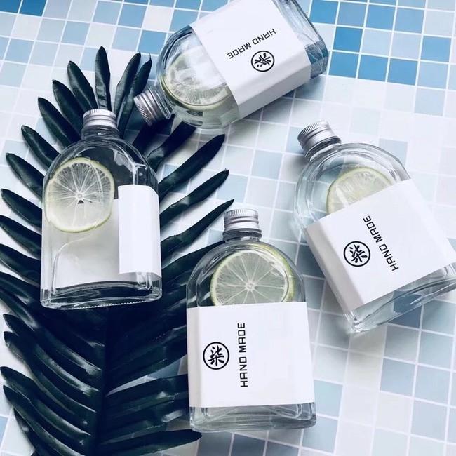 5 Chai Thủy Tinh Đựng Nước 250ml, Đựng Trà Sữa, Detox, Chai Vuông, Thuỷ Tinh Topbanchaynhat