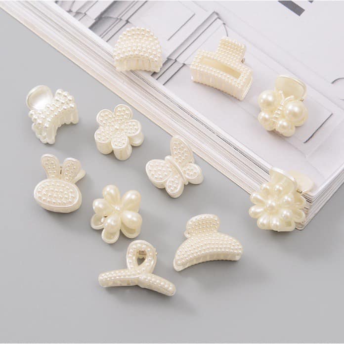 Set 11 Chiếc Kẹp Càng Cua Nhỏ Nhựa Nhiều Kiểu Xinh Xắn Phong Cách Hàn Quốc Cho Nữ