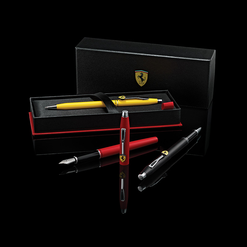 Bút Ký Doanh Nhân Cao Cấp Mực Nước CROSS Scuderia Ferrari Sơn Mài Nhám Màu Đen/Đỏ/Vàng