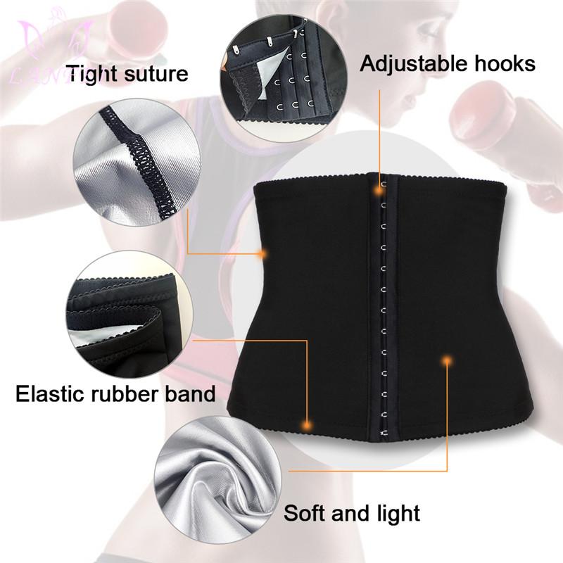 LANFEI Nữ Eo Huấn Luyện Cơ Bụng Femme Tập Toàn Thân Xông Hơi Mồ Hôi Giảm Béo Móc Đai Corset Tập Luyện Bụng Tập Thể Hình Fajas Định