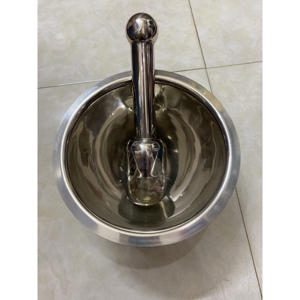 Bộ cối chày inox 304 sáng bóng không rỉ độ bền cao