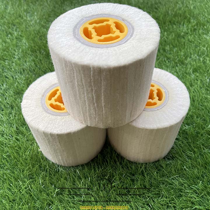 Nỉ trụ trắng lông cừu 100mm