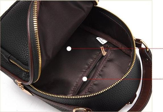 Balo Mini Da Nữ 3in1 Thời Trang Basic, Nhiều Ngăn Để Đồ Dùng