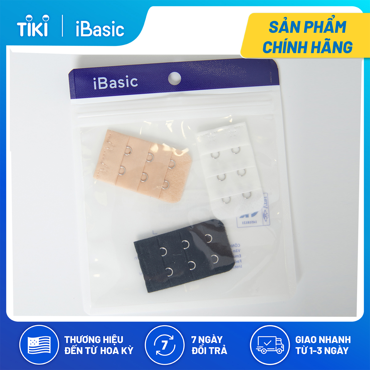 Combo 3 móc nối dây áo 2 móc cài iBasic PK022