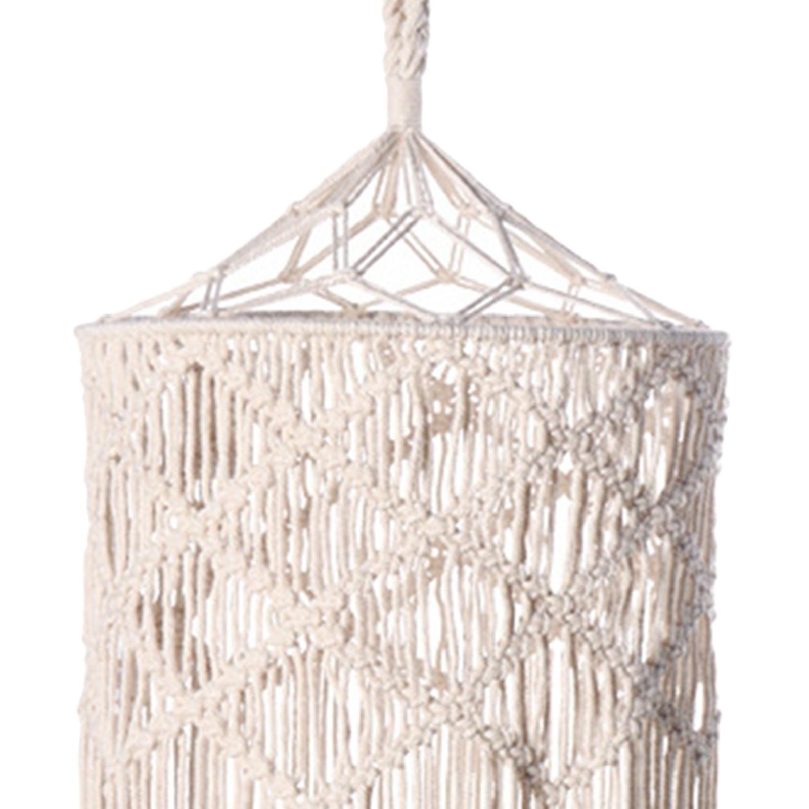 Macrame Lampshade Bathroom Lighting Kitchen Boho Hanging Pendant Light Cover