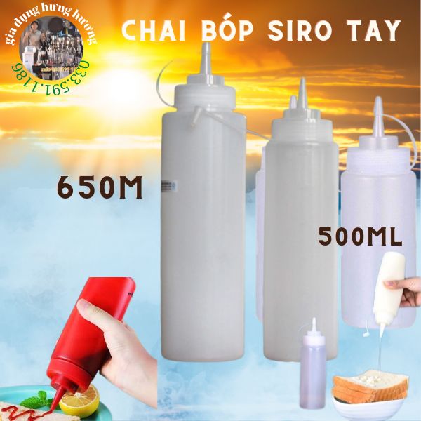 Bình bơm siro, nước đường pha chế, dụng cụ pha chế