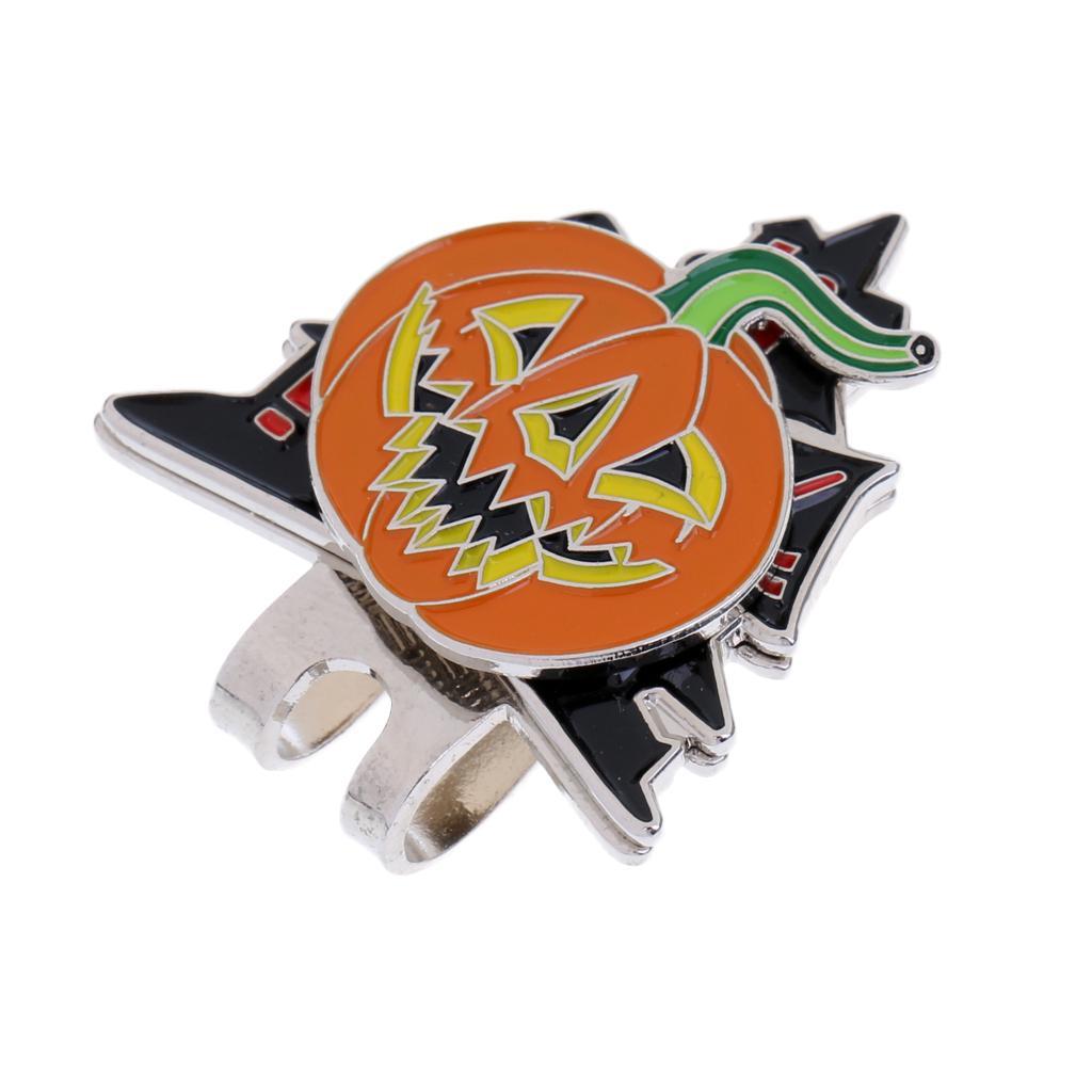 New Halloween Pumpkin & Santa Claus Golf Ball Marker With Magnetic Hat Clip