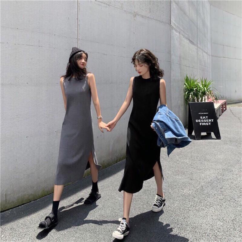 Đầm thun cotton sát nách xịn xò
