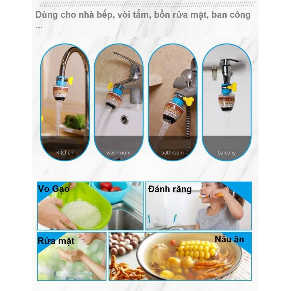 Đầu Lọc Nước Trực Tiếp Tại Vòi 6 Tầng Lọc Có Co Tăng Giảm Gắn Được Mọi Loại Vòi