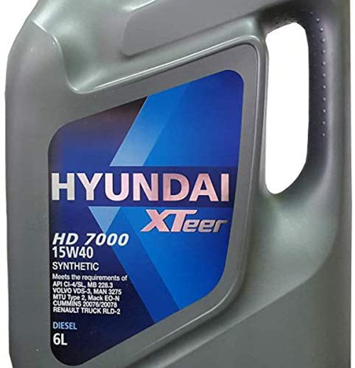 Dầu nhớt xe hạng nặng Hyundai HD7000 15W40 6 lít