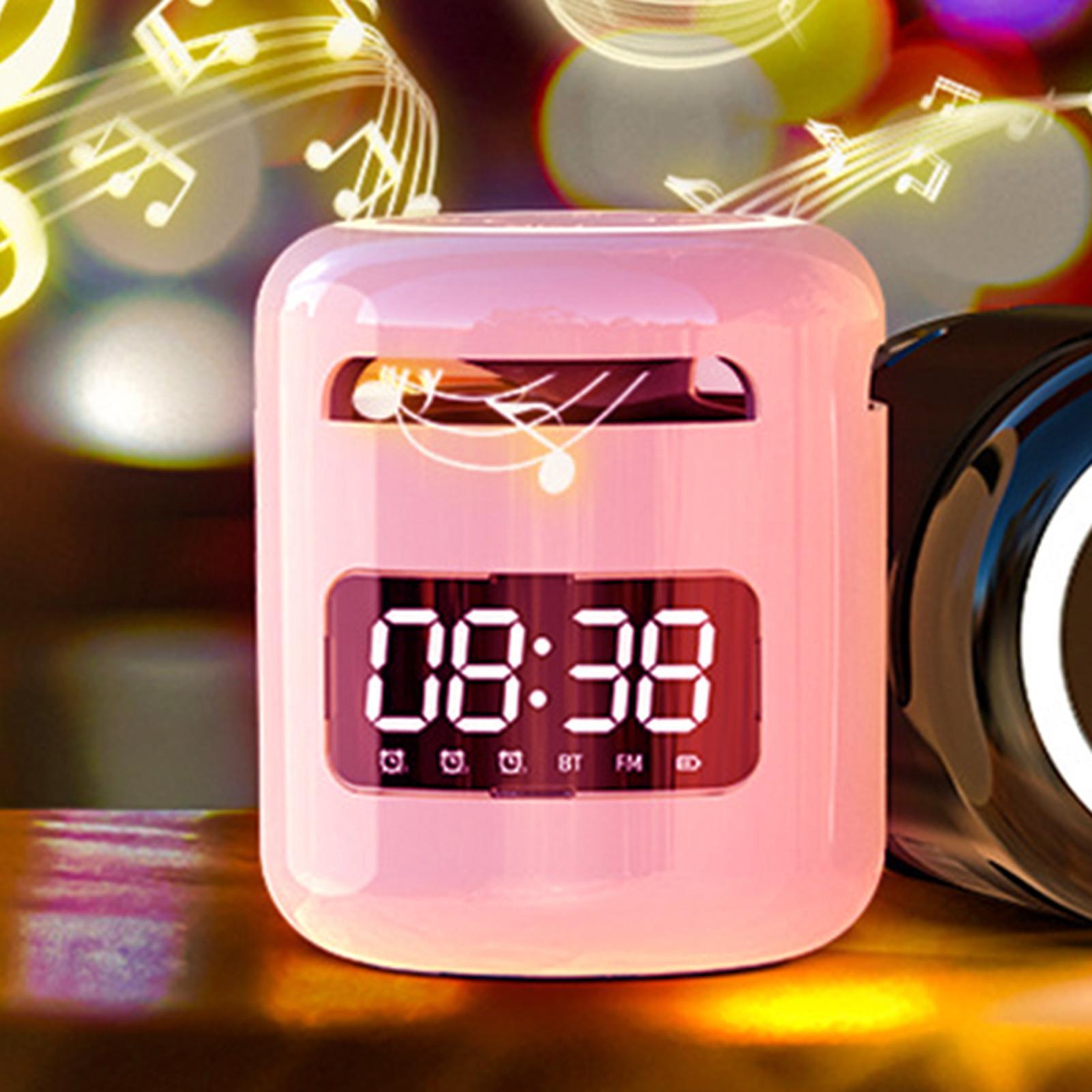 Milageto Bluetooth Loudspeaker Clock  Waterproof Stereo Mini for Home