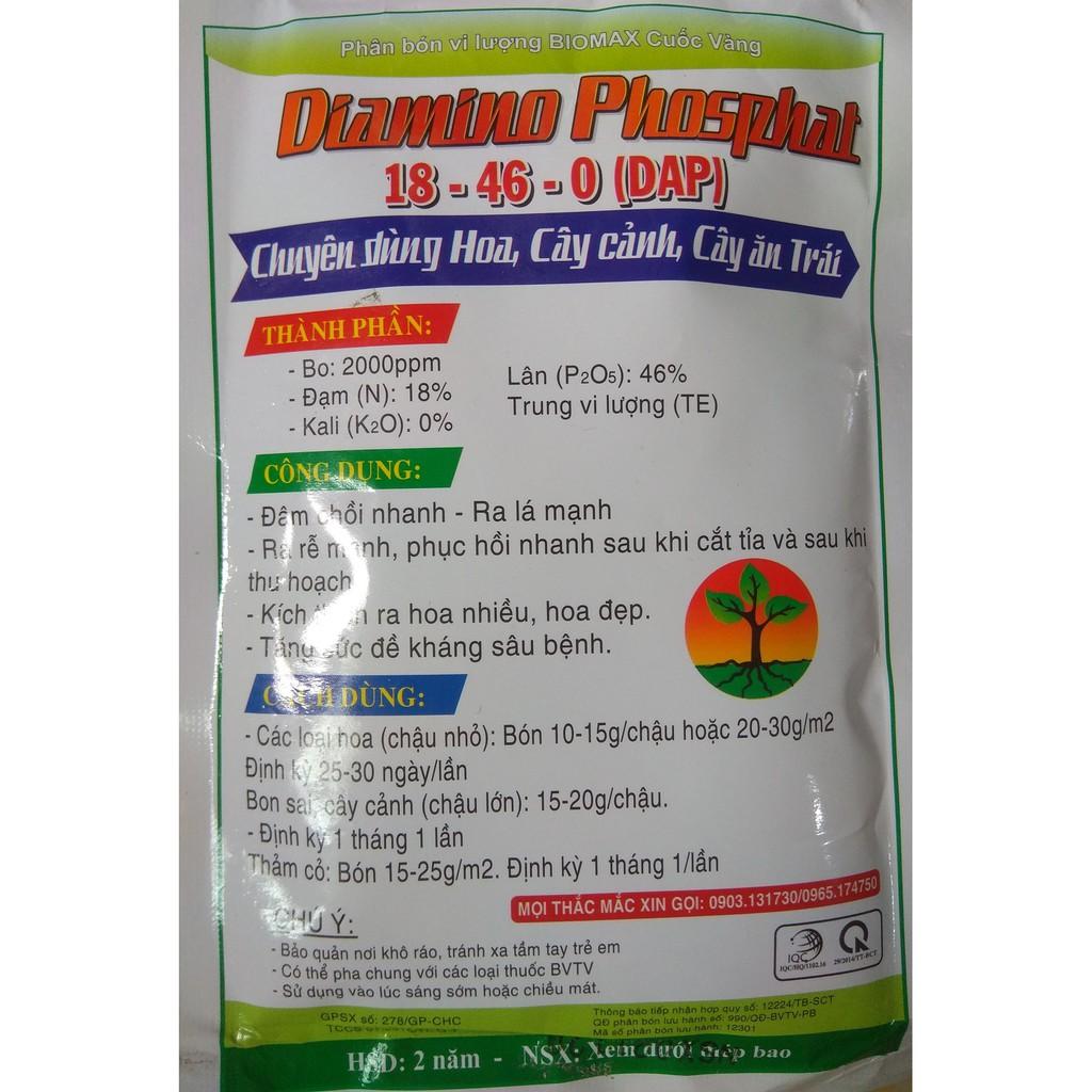 Phân bón NPK 18-46-0-DAP chuyên dùng hoa, cây cảnh, cây ăn trái - gói 200 gram BIOMAX